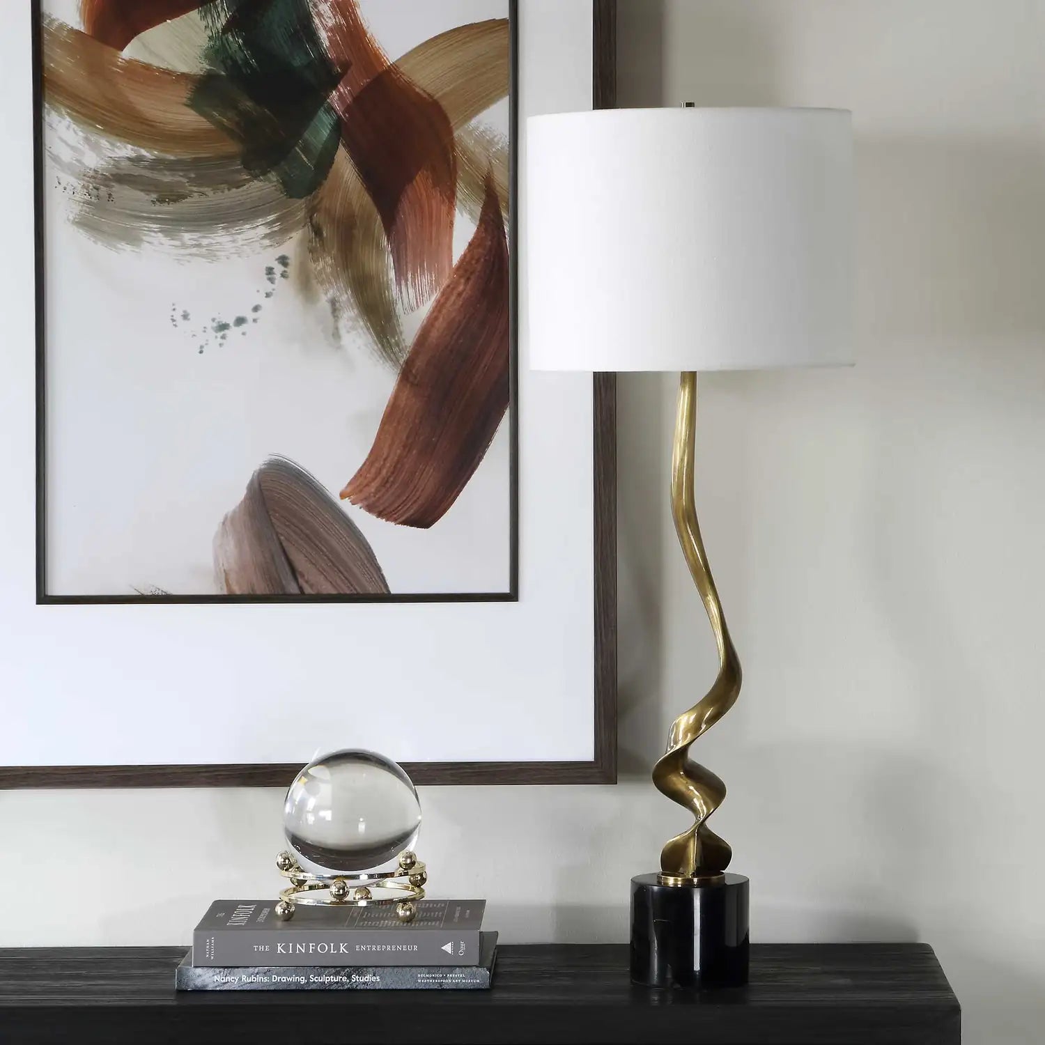 UTTERMOST, Spiraling Cordless Buffet Lamp, TABLE LAMPS