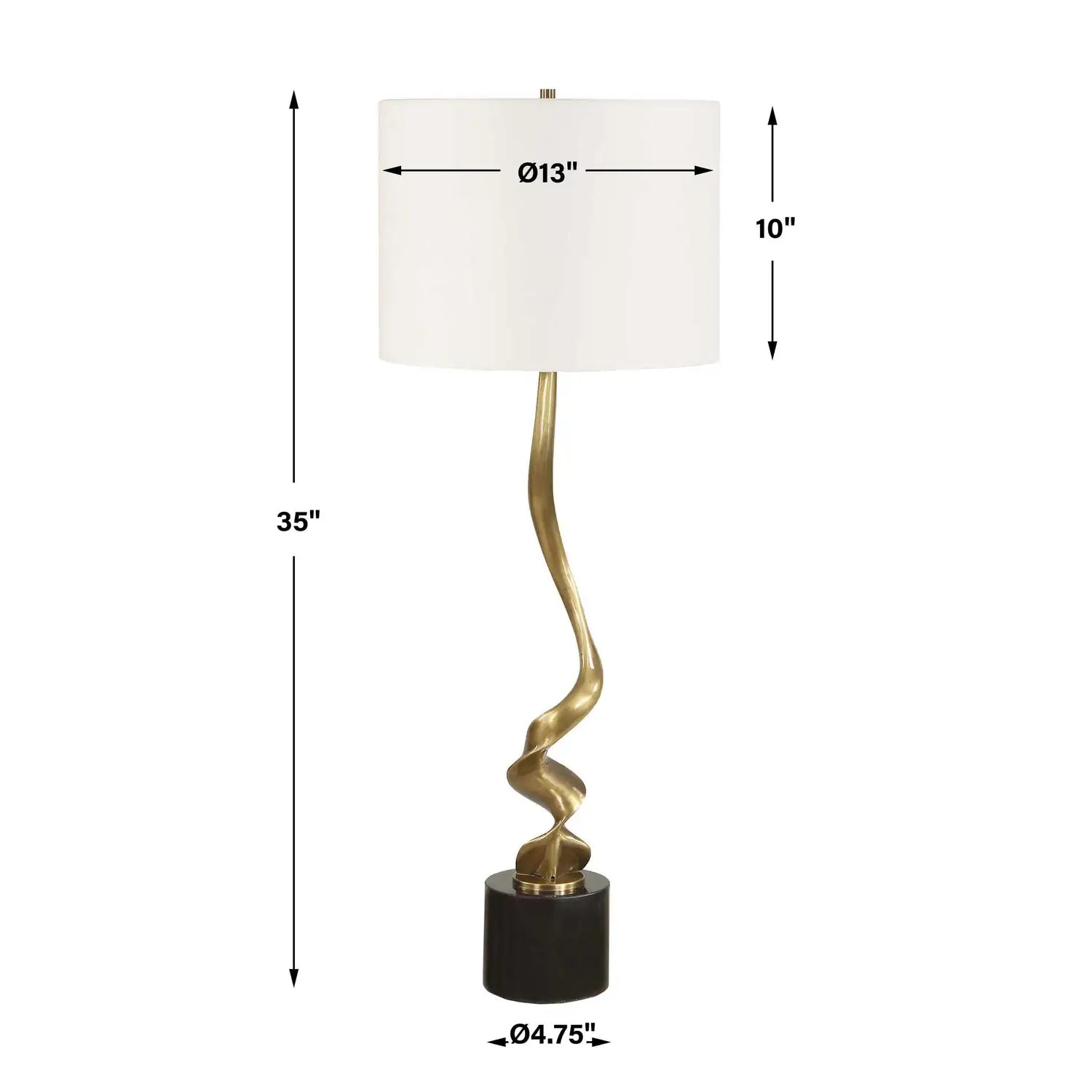 UTTERMOST, Spiraling Cordless Buffet Lamp, TABLE LAMPS