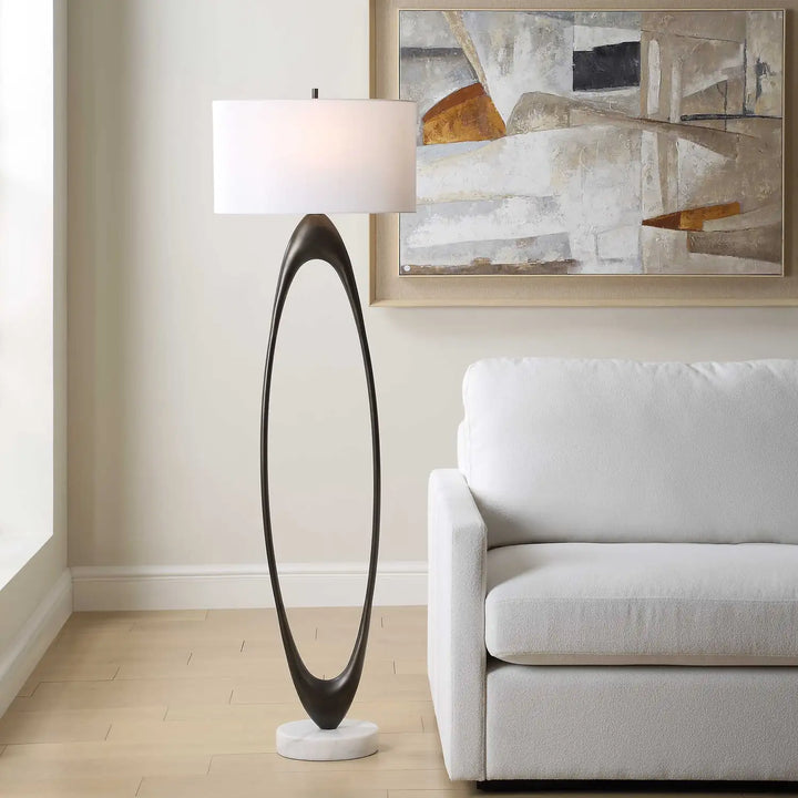 UTTERMOST, SONIC OPEN OVAL FLOOR LAMP, FLOOR LAMP