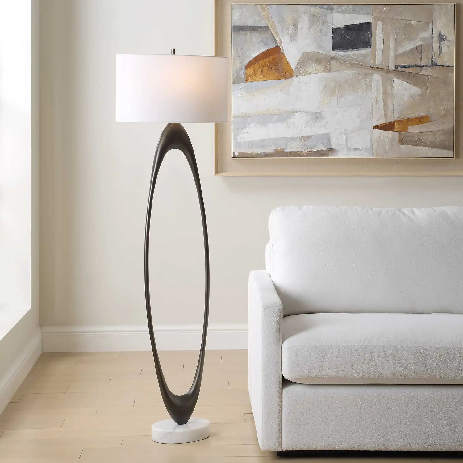 UTTERMOST, Sonic Open Oval Floor Lamp, FLOOR LAMP
