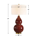 UTTERMOST, Gourd Burgundy Table Lamp, TABLE LAMPS