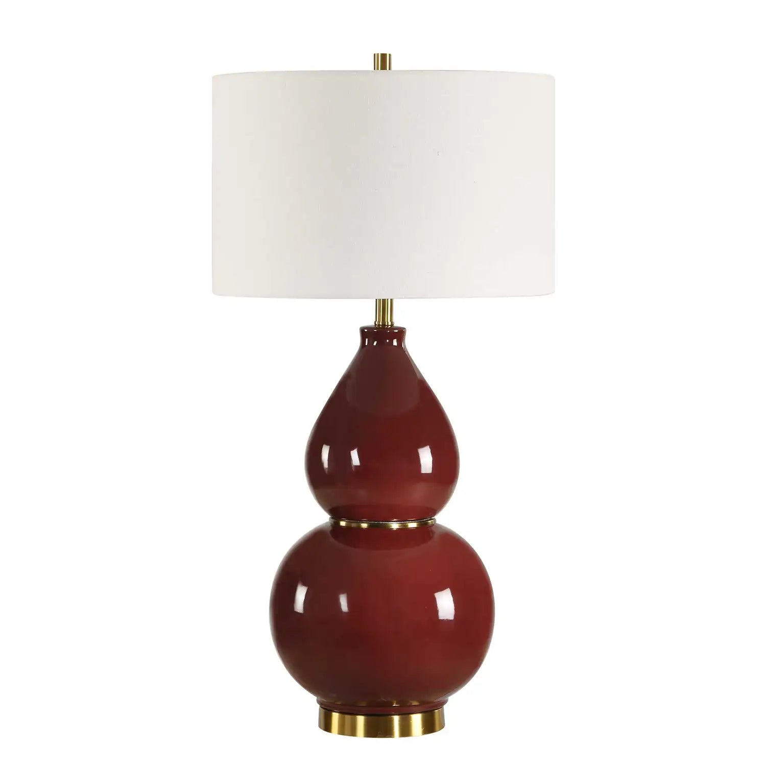 UTTERMOST, Gourd Burgundy Table Lamp, TABLE LAMPS