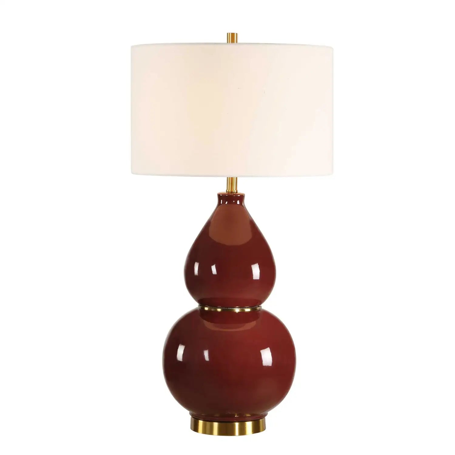 UTTERMOST, GOURD BURGUNDY TABLE LAMP, TABLE LAMPS