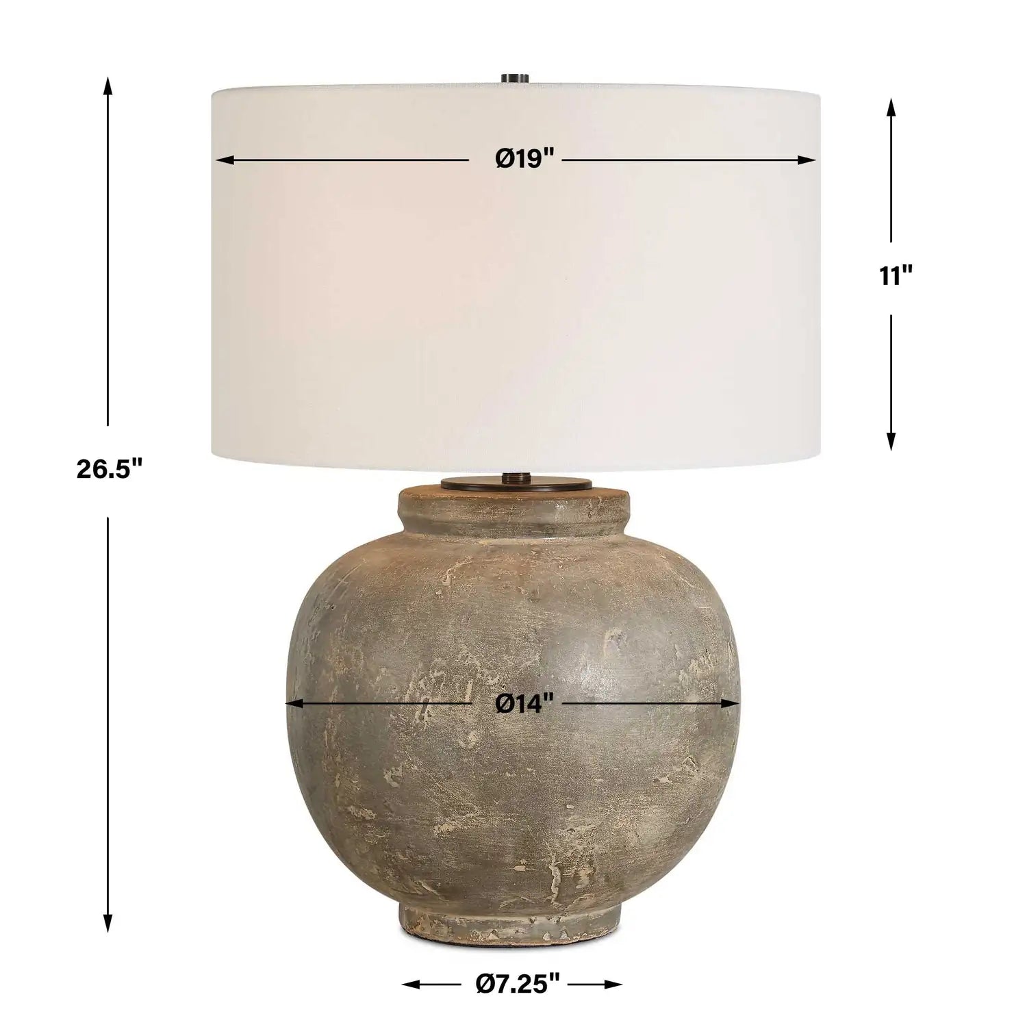 UTTERMOST, Rock Of Ages Rust Table Lamp, TABLE LAMPS