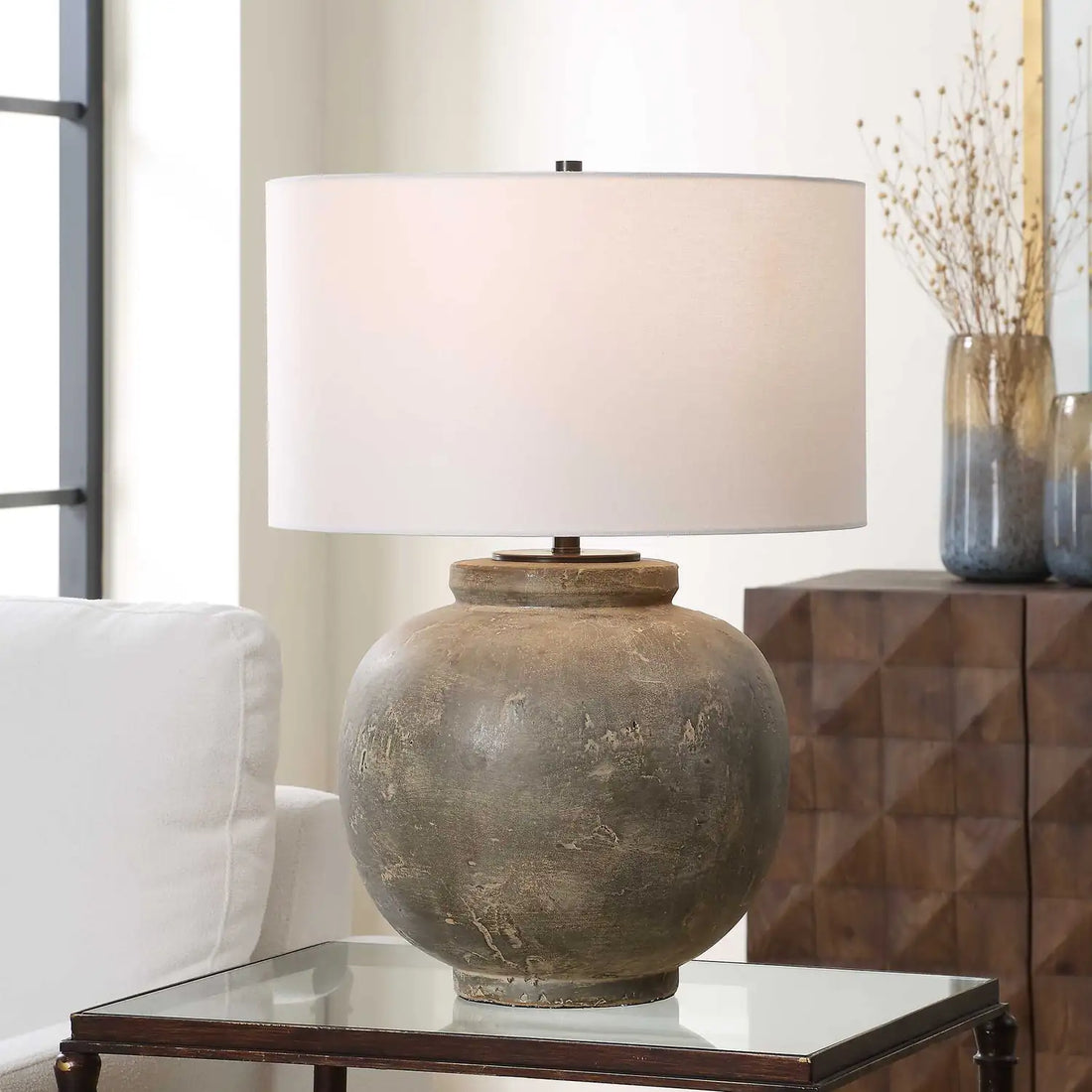 UTTERMOST, Rock Of Ages Rust Table Lamp, TABLE LAMPS