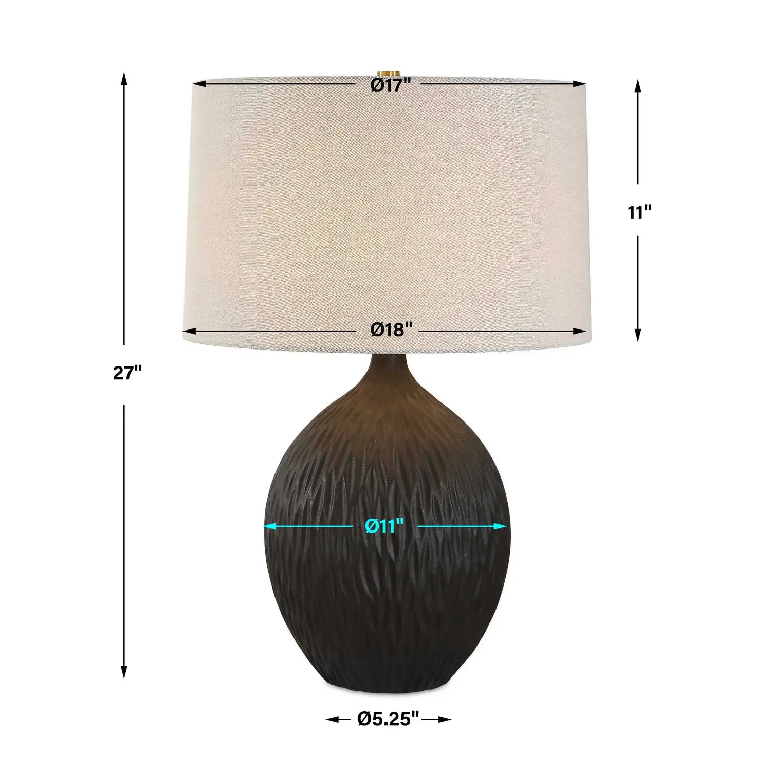 UTTERMOST, Levee Satin Table Lamp, TABLE LAMPS