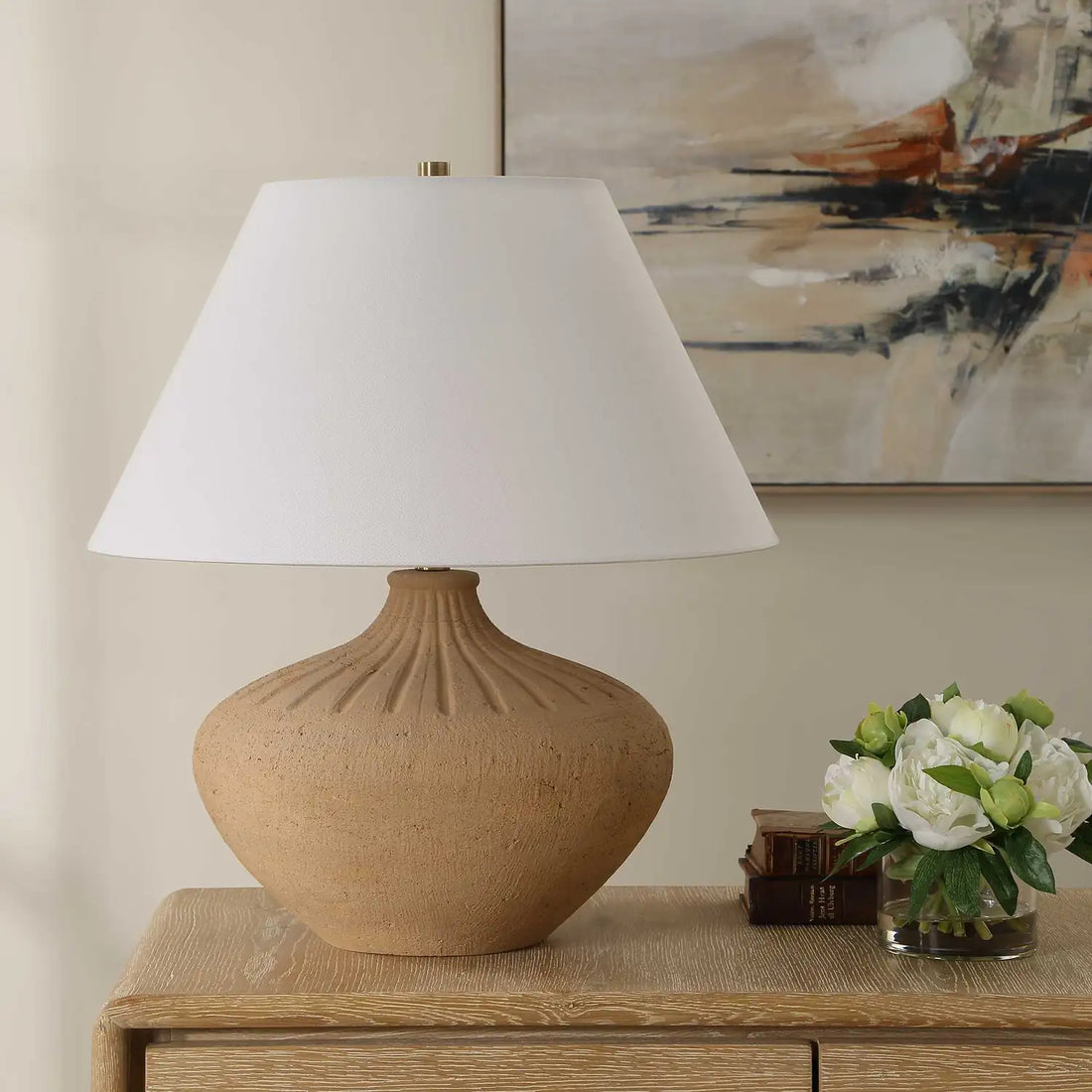 UTTERMOST, Eldon Terracotta Table Lamp, TABLE LAMPS