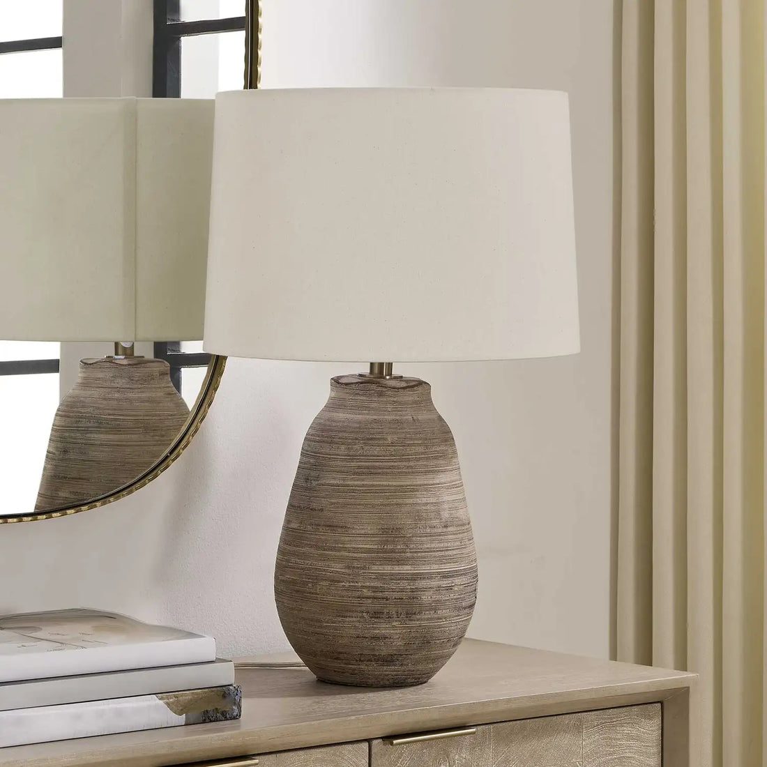 UTTERMOST, Tonachio Etched Urn Table Lamp, TABLE LAMPS
