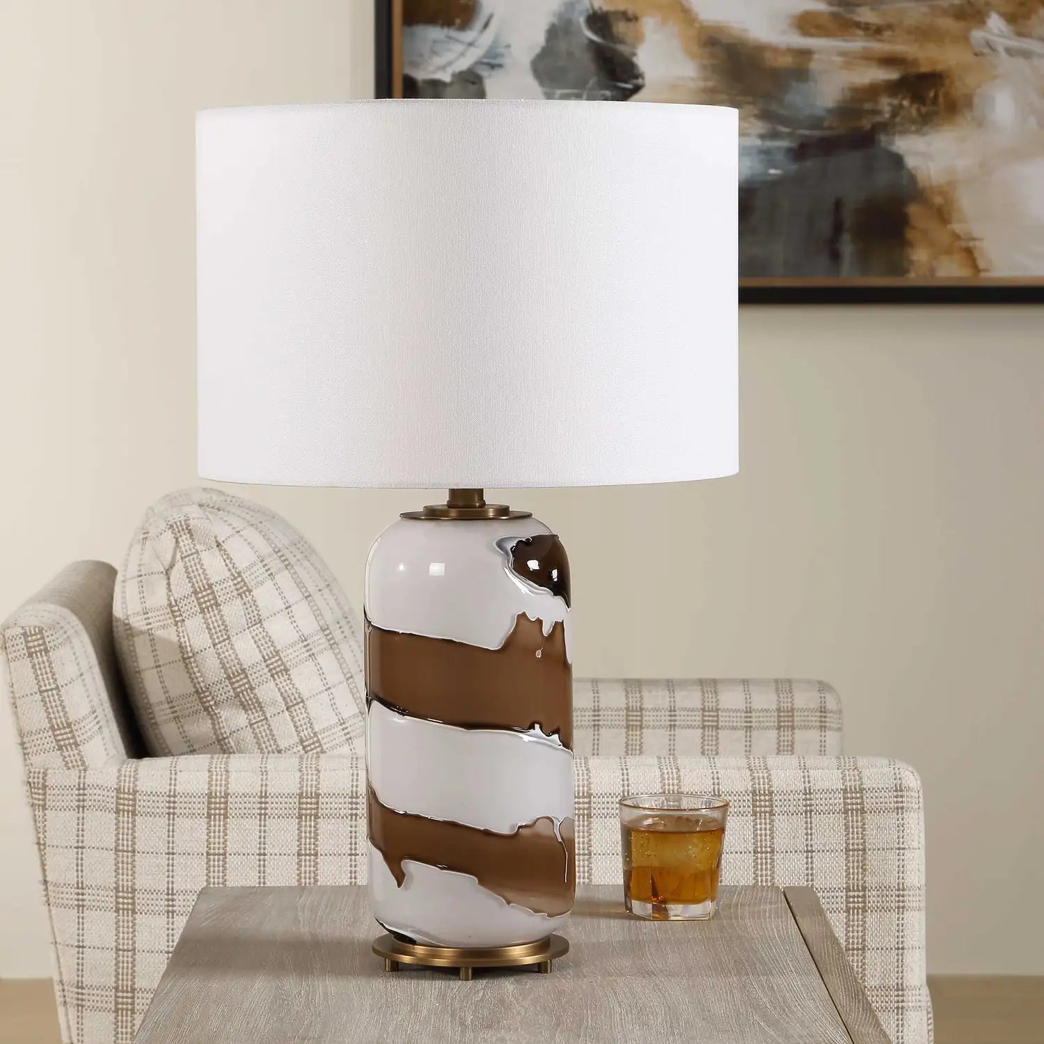UTTERMOST, ARARAT SWIRL TABLE LAMP, TABLE LAMPS