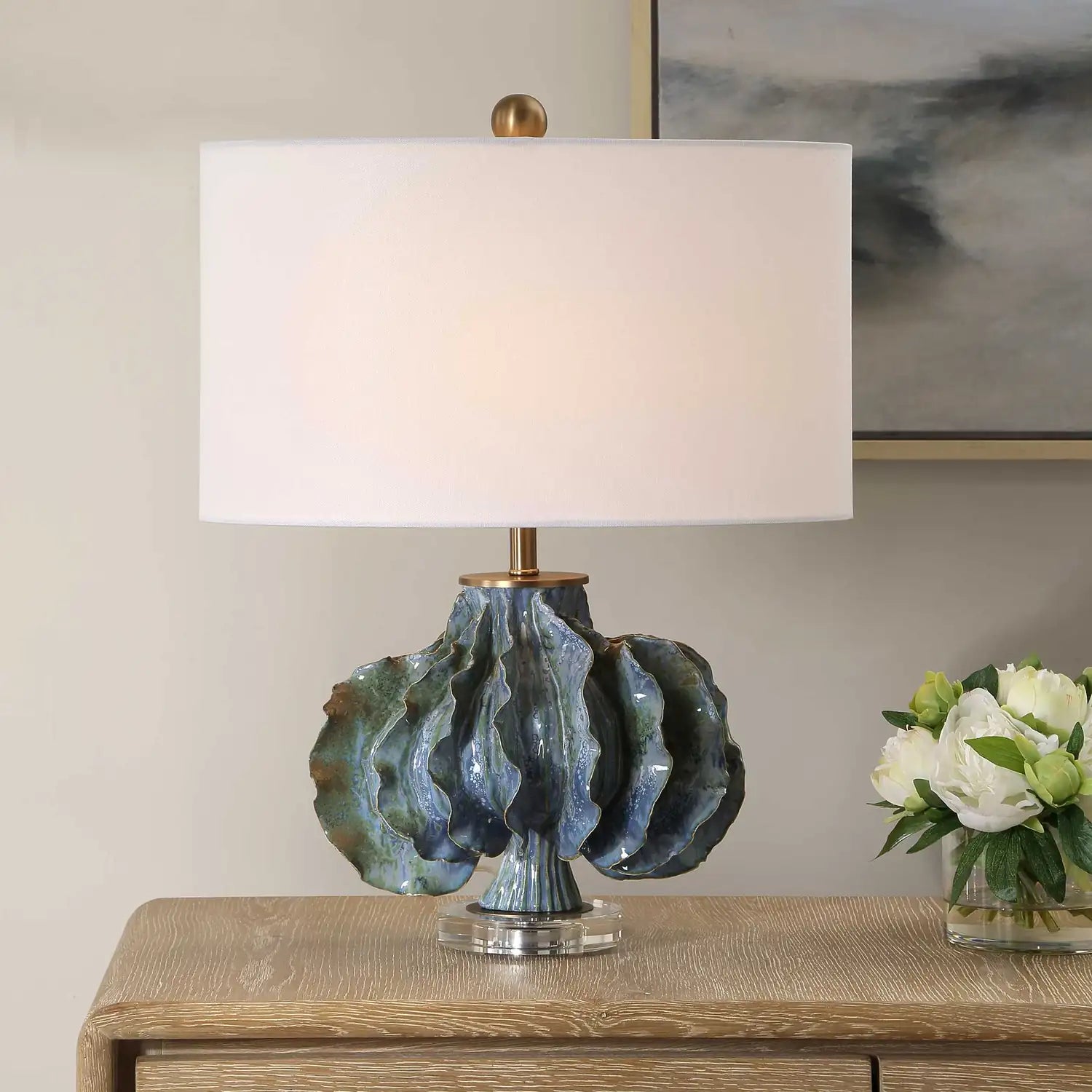 UTTERMOST, RUFFLE UP TABLE LAMP, TABLE LAMPS