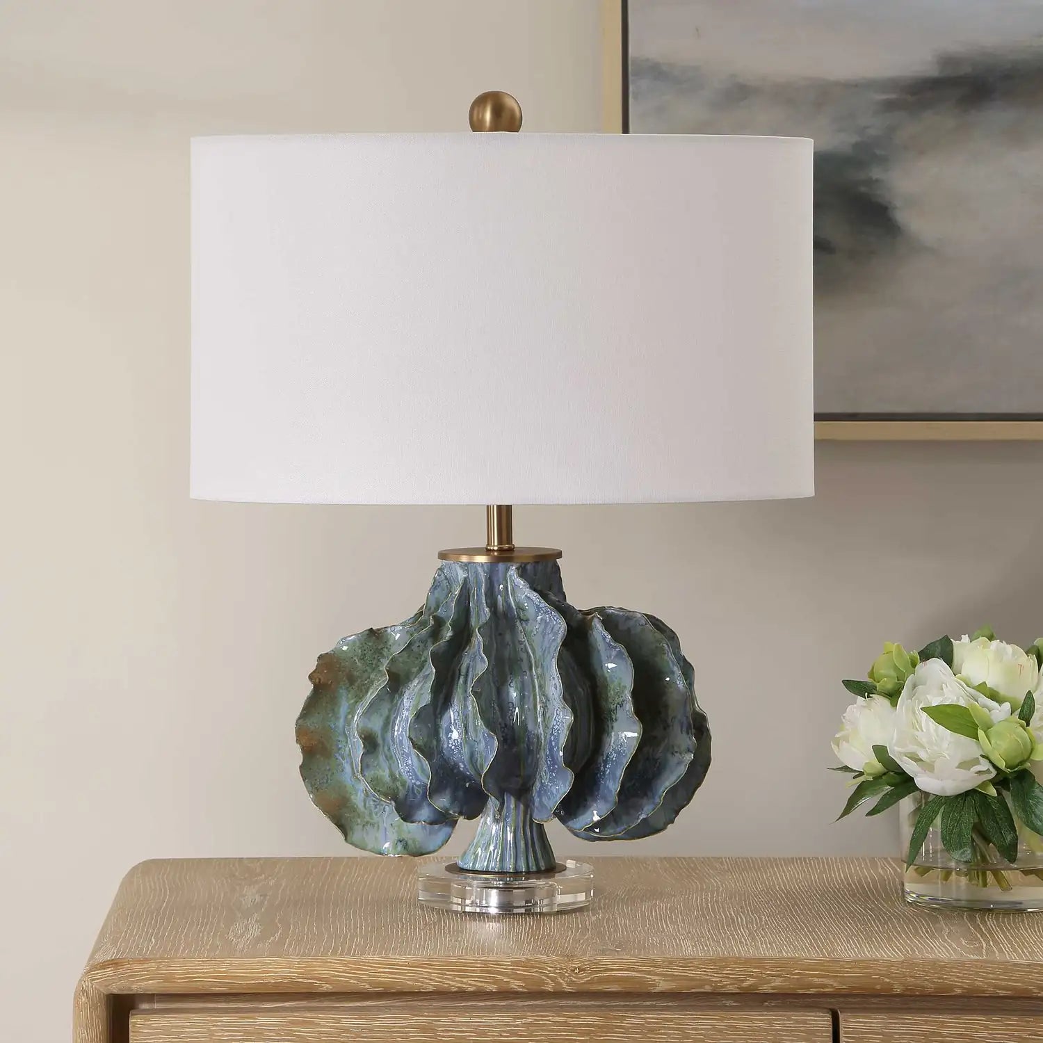 UTTERMOST, Ruffle Up Table Lamp, TABLE LAMPS