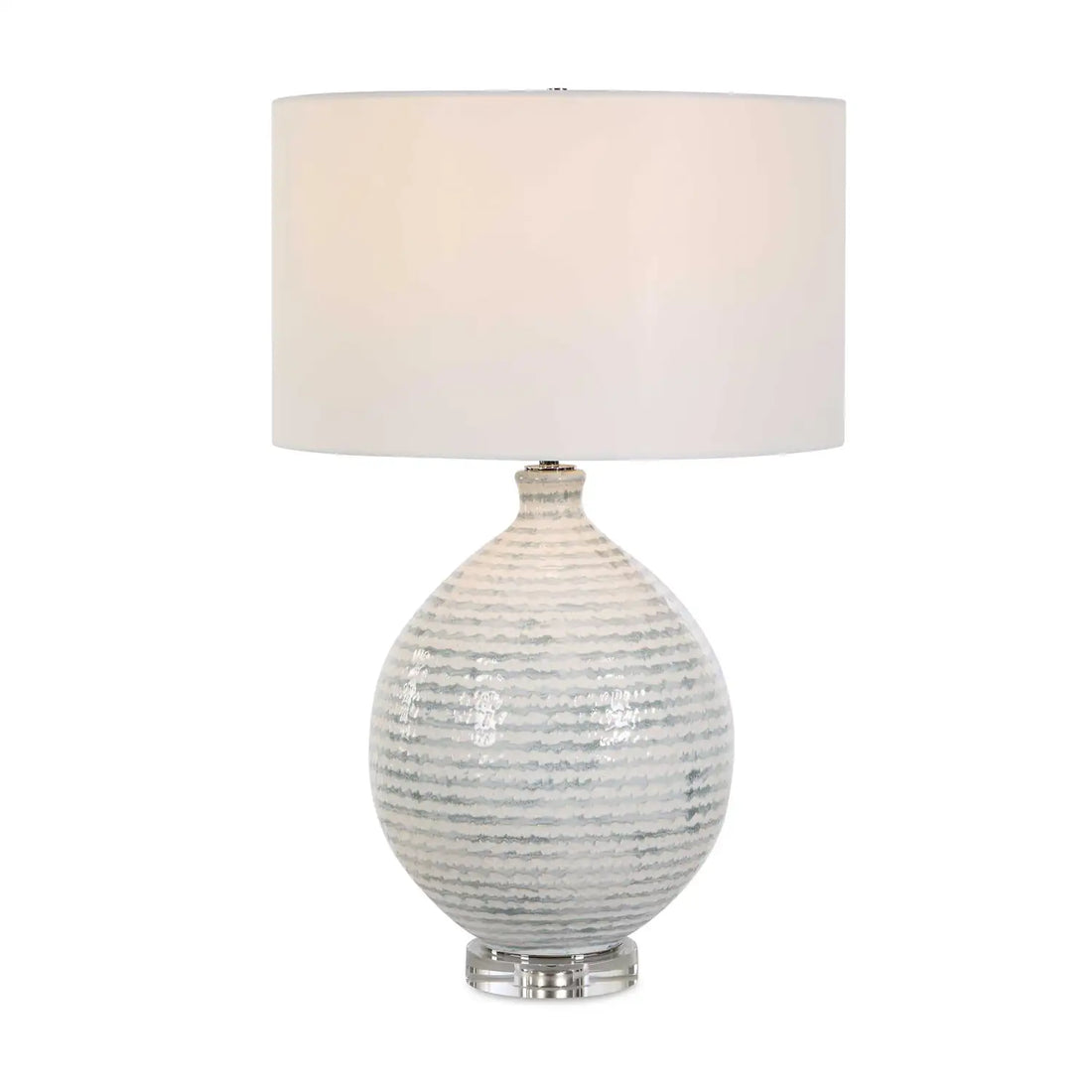 UTTERMOST, CLARY HORIZONTALLY STRIPED TABLE LAMP, TABLE LAMPS