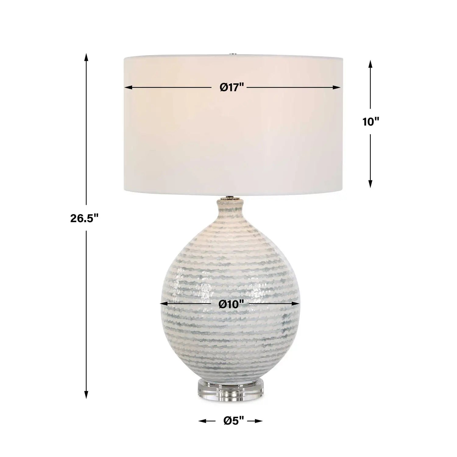 UTTERMOST, Clary Horizontally Striped Table Lamp, TABLE LAMPS