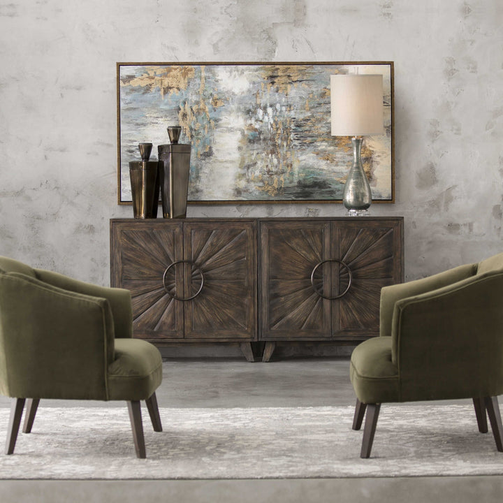 UTTERMOST BEHIND THE FALLS ABSTRACT ART - Art