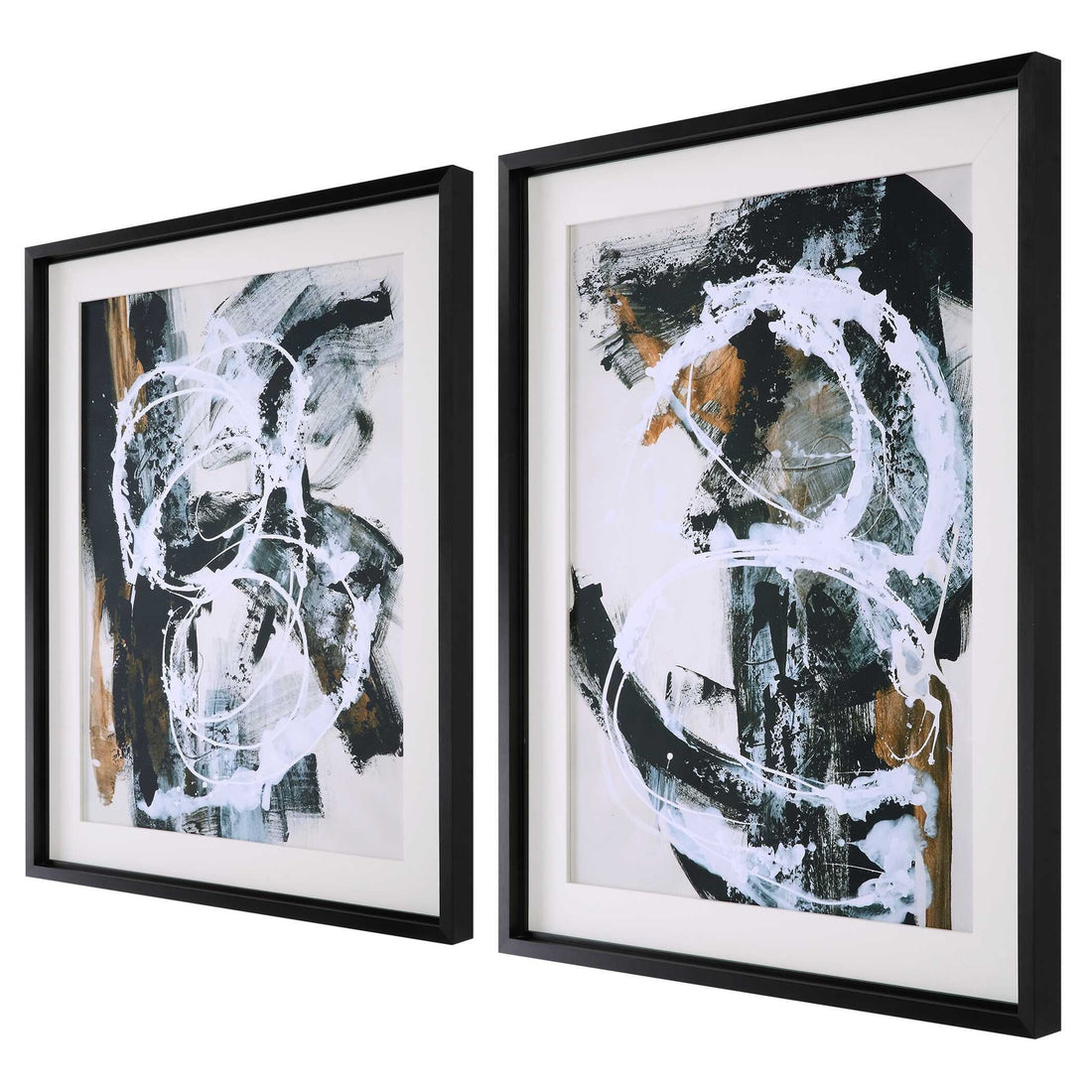 UTTERMOST Winterland Abstract Prints Set Of 2 - Art