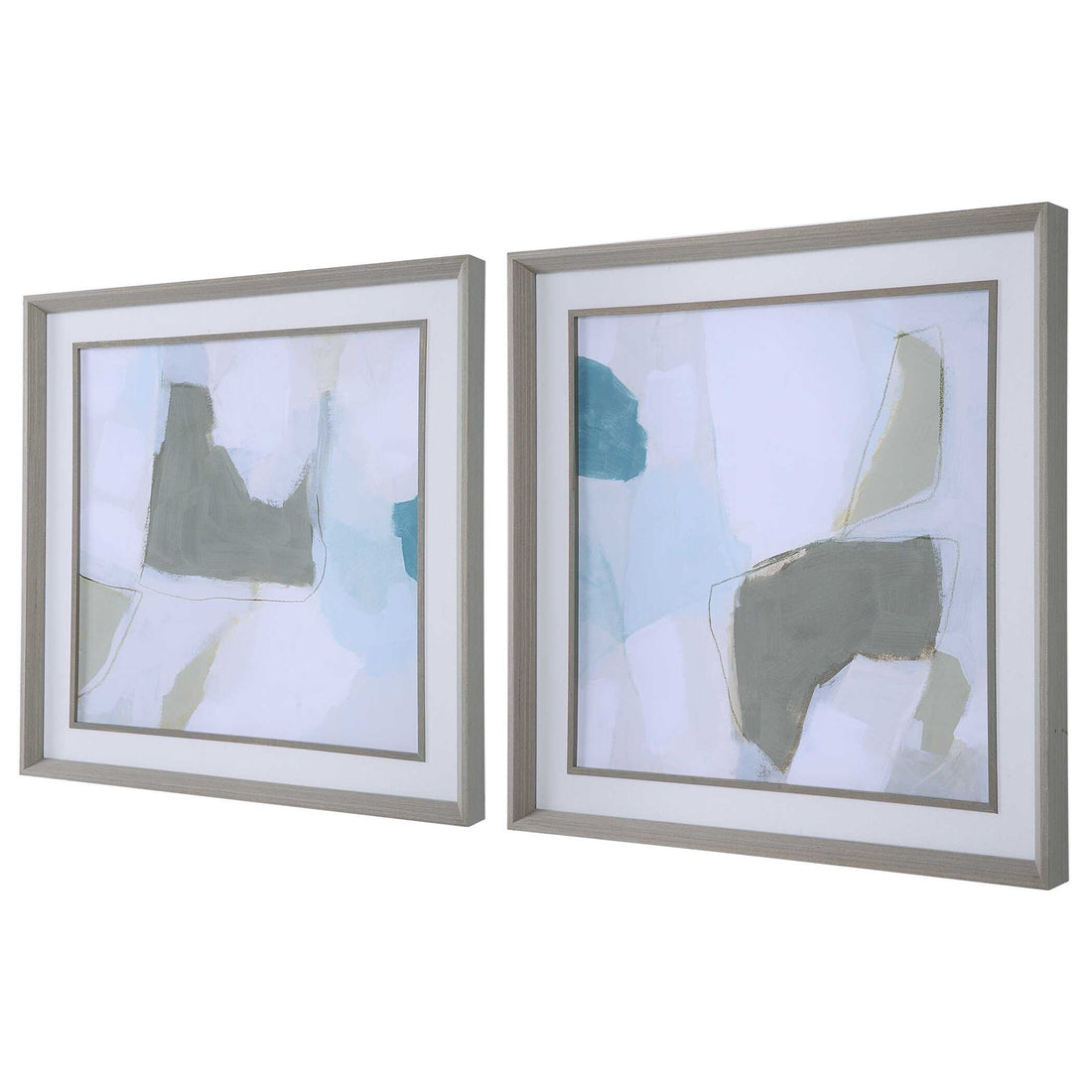 UTTERMOST Mist Shapes Framed Prints Set Of 2 - Art