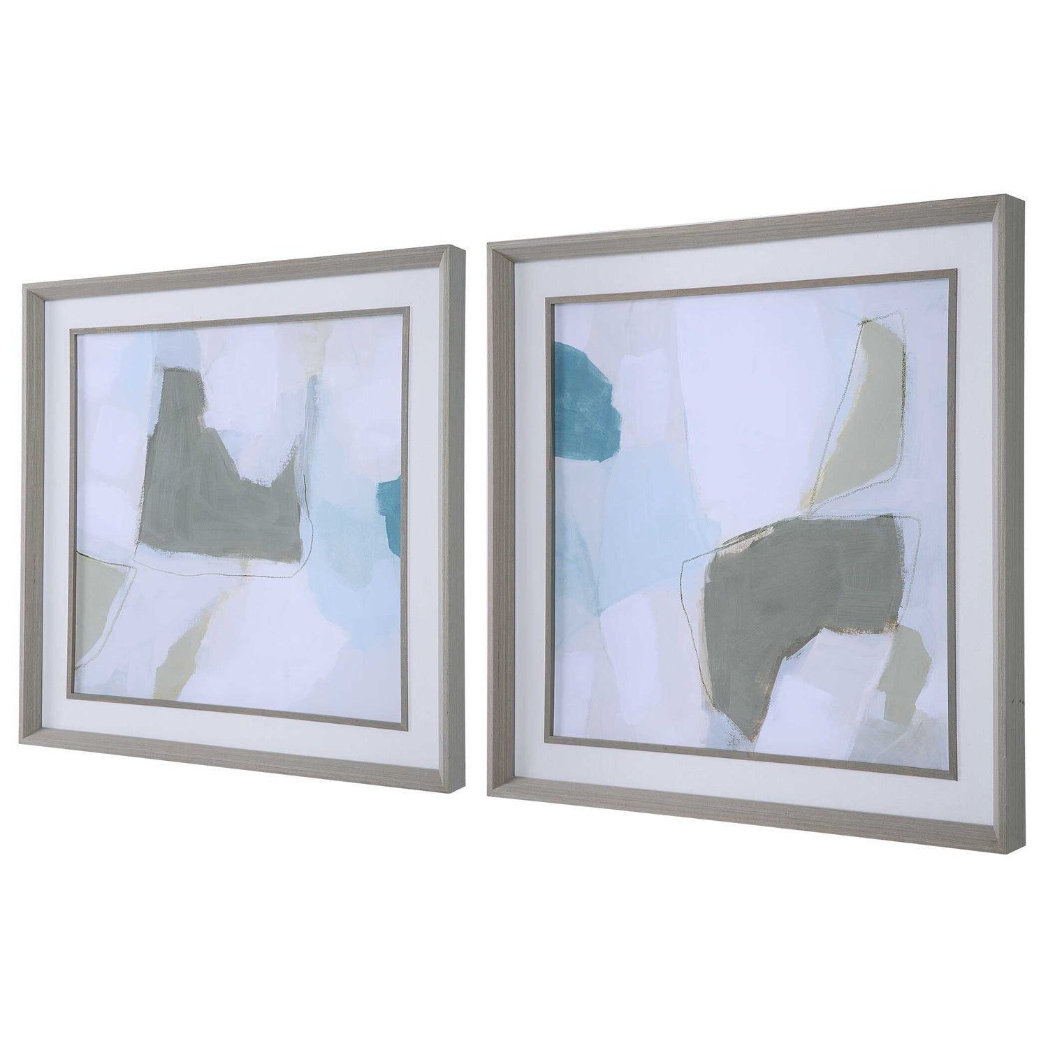 UTTERMOST Mist Shapes Framed Prints Set Of 2 - Art