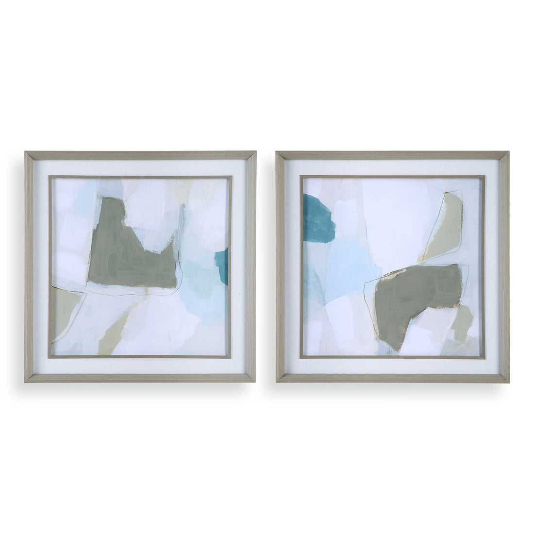 UTTERMOST Mist Shapes Framed Prints Set Of 2 - Art