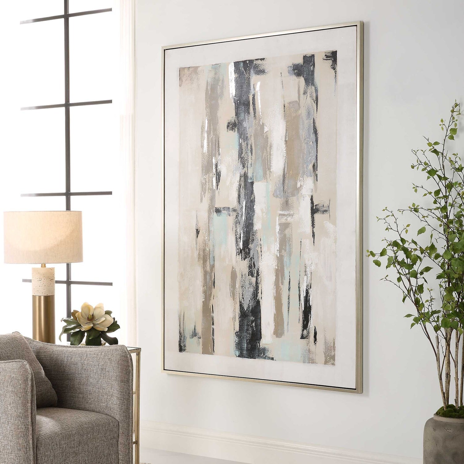 UTTERMOST PLACIDITY HAND PAINTED ABSTRACT ART - Art