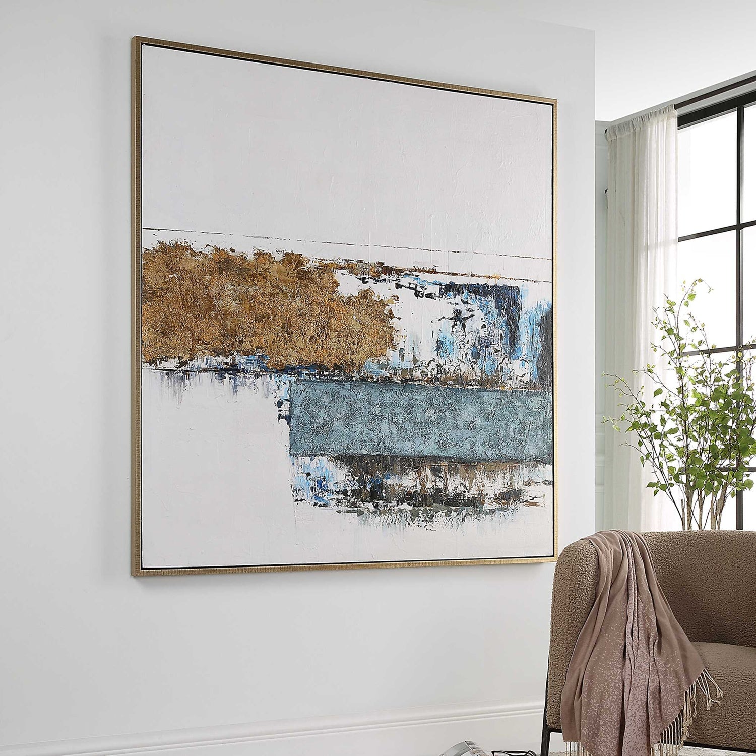 UTTERMOST STACKED AGAINST HAND PAINTED CANVAS - Art