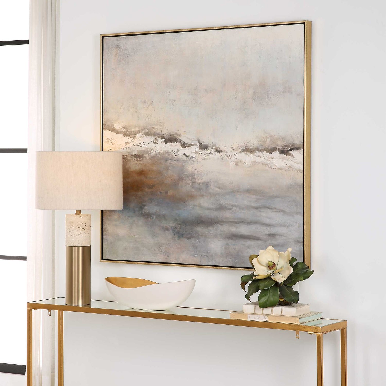 UTTERMOST Storm Clouds Abstract Hand Painted Art - Art