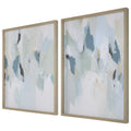 UTTERMOST Seabreeze Abstract Framed Canvas Prints Set Of 2 - Art