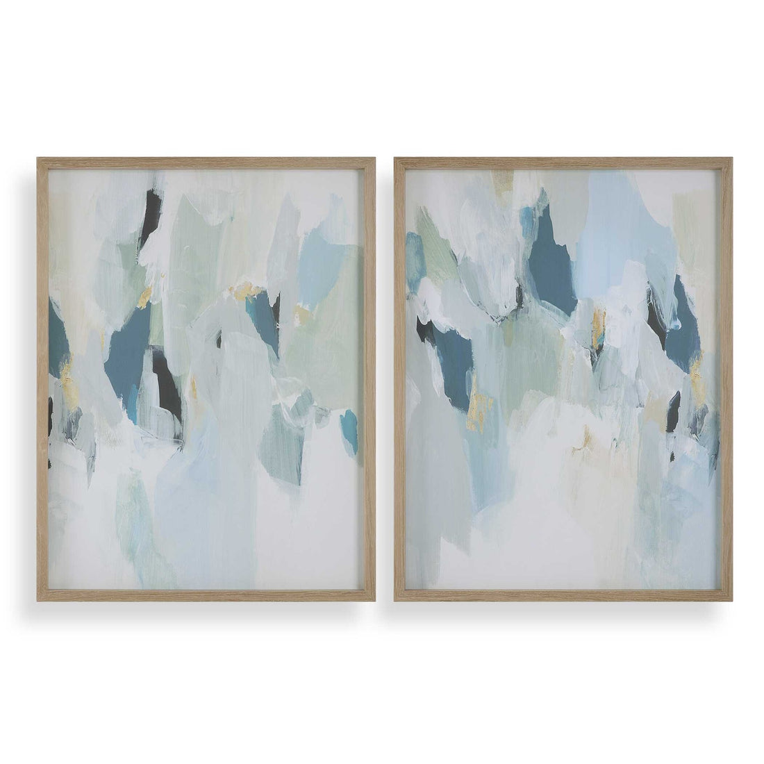 UTTERMOST Seabreeze Abstract Framed Canvas Prints Set Of 2 - Art