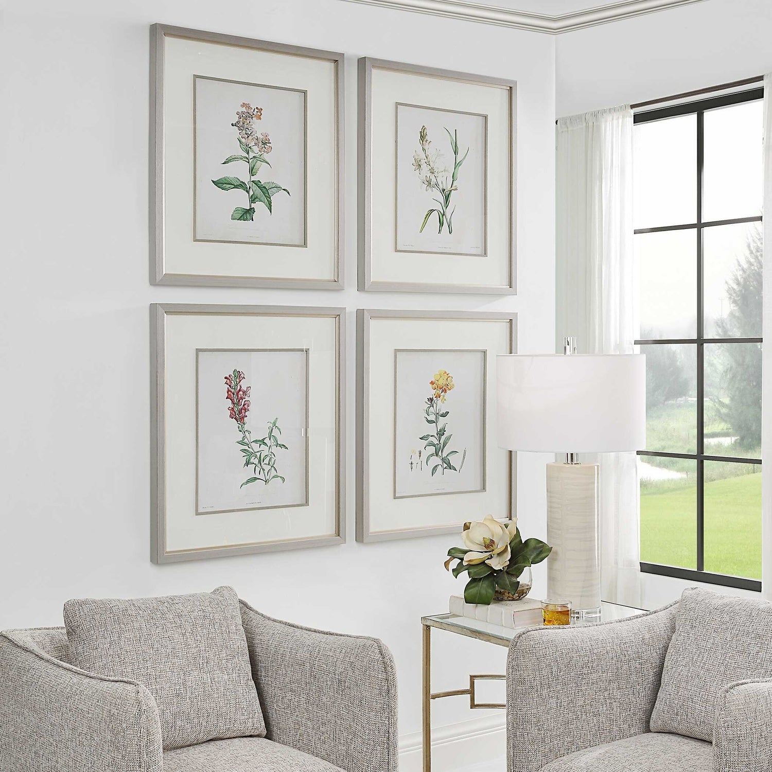 UTTERMOST HEIRLOOM BLOOMS STUDY FRAMED PRINTS - Art
