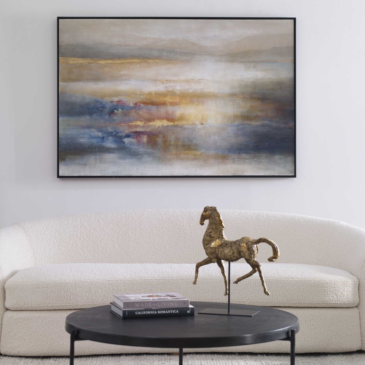 UTTERMOST SEAFARING DUSK HAND PAINTED ABSTRACT ART - Art