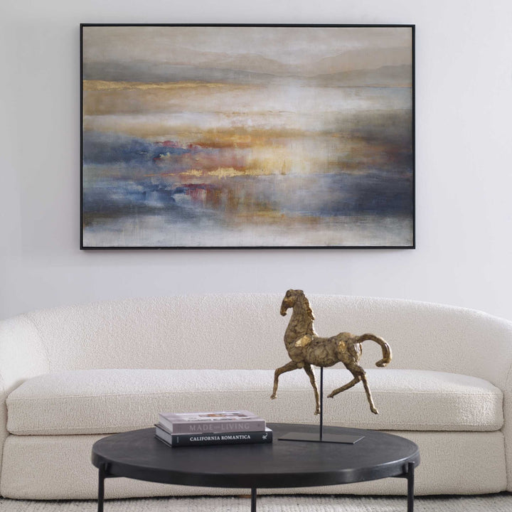 UTTERMOST SEAFARING DUSK HAND PAINTED ABSTRACT ART - Art