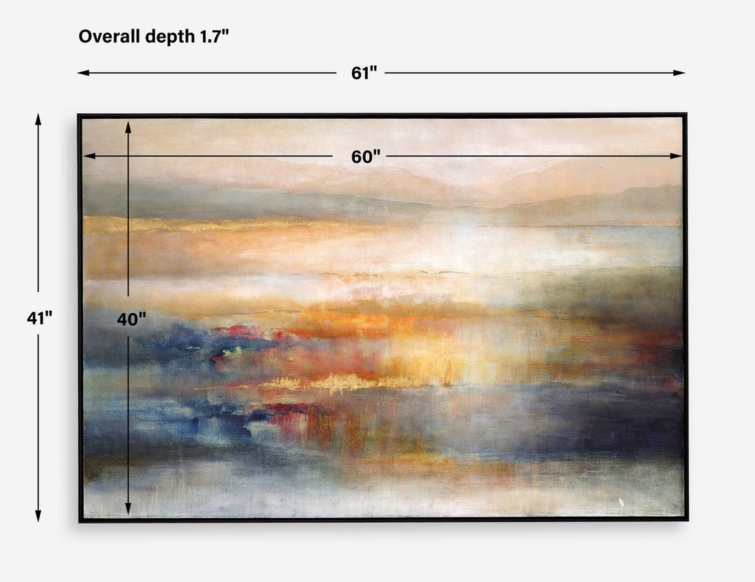 UTTERMOST Seafaring Dusk Hand Painted Abstract Art - Art