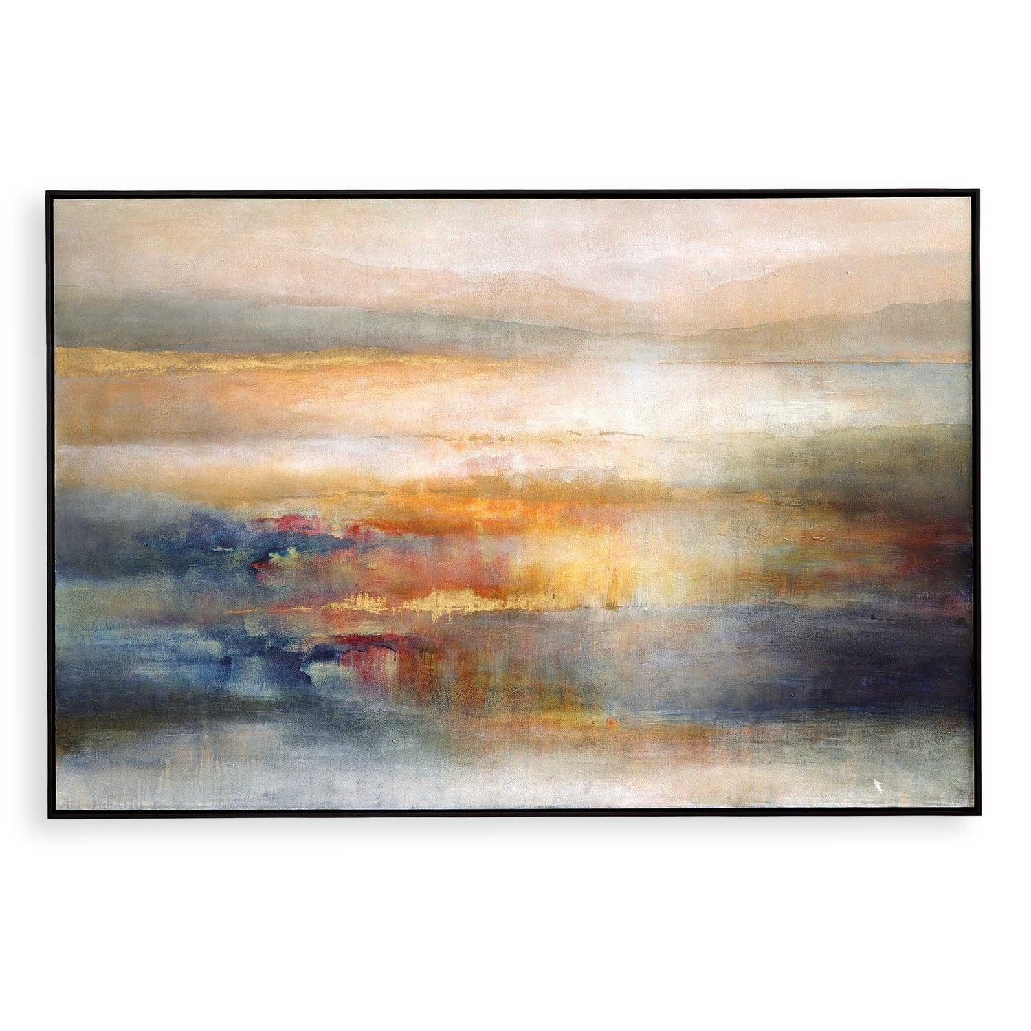 UTTERMOST SEAFARING DUSK HAND PAINTED ABSTRACT ART - Art