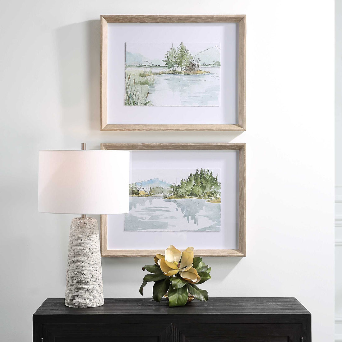 UTTERMOST Serene Lake Framed Prints Set Of 2 - Art
