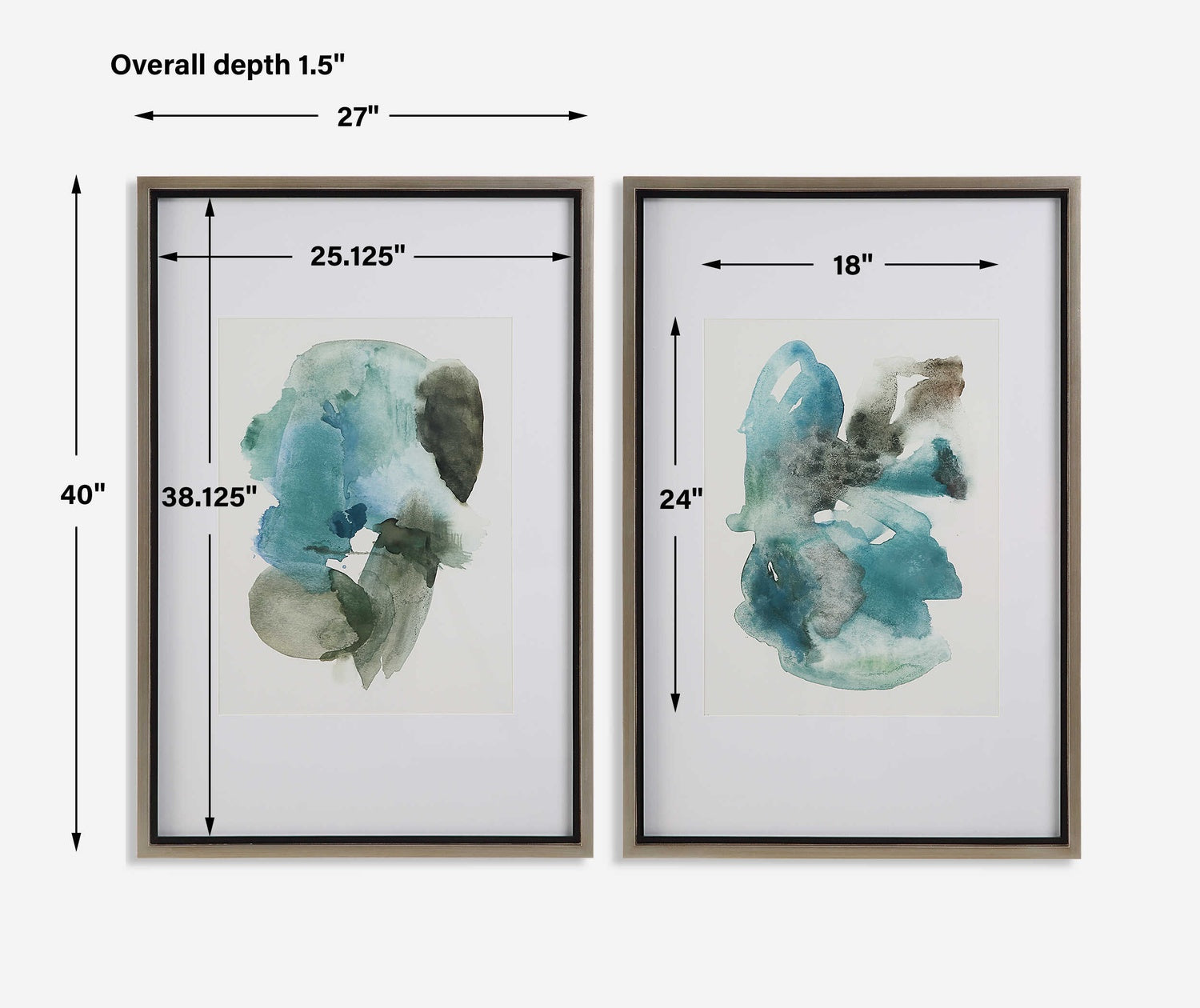 UTTERMOST BLUEPRINTS WATERCOLOR PRINTS - Art