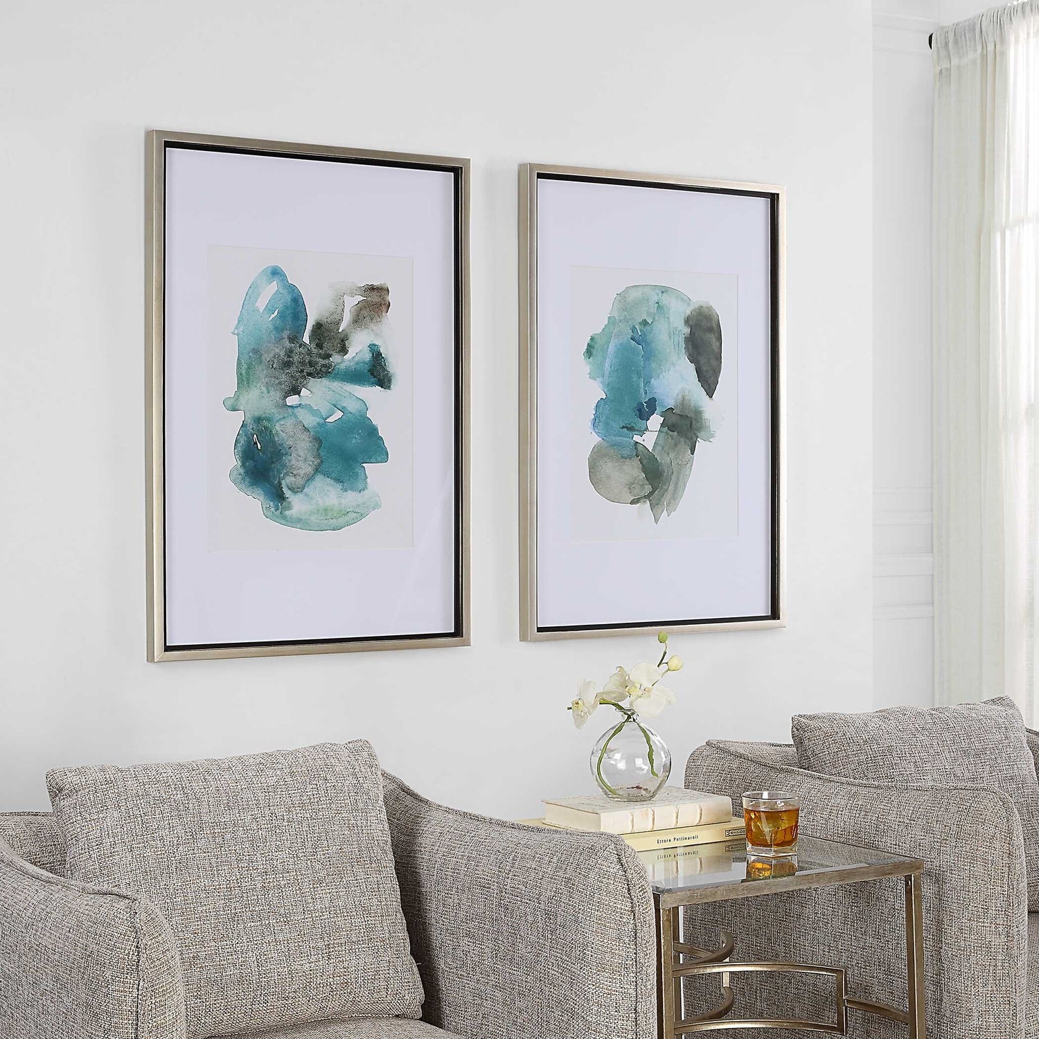 UTTERMOST BLUEPRINTS WATERCOLOR PRINTS - Art