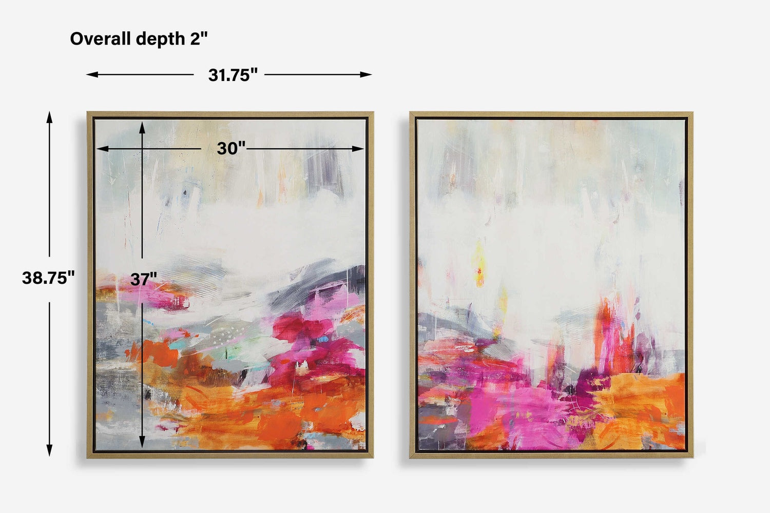 UTTERMOST Color Theory Framed Abstract Art Set Of 2 - Art
