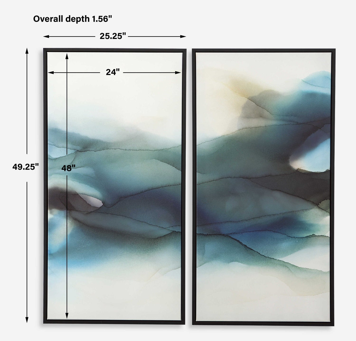 UTTERMOST September Desert Modern Watercolor Art Set Of 2 - Art