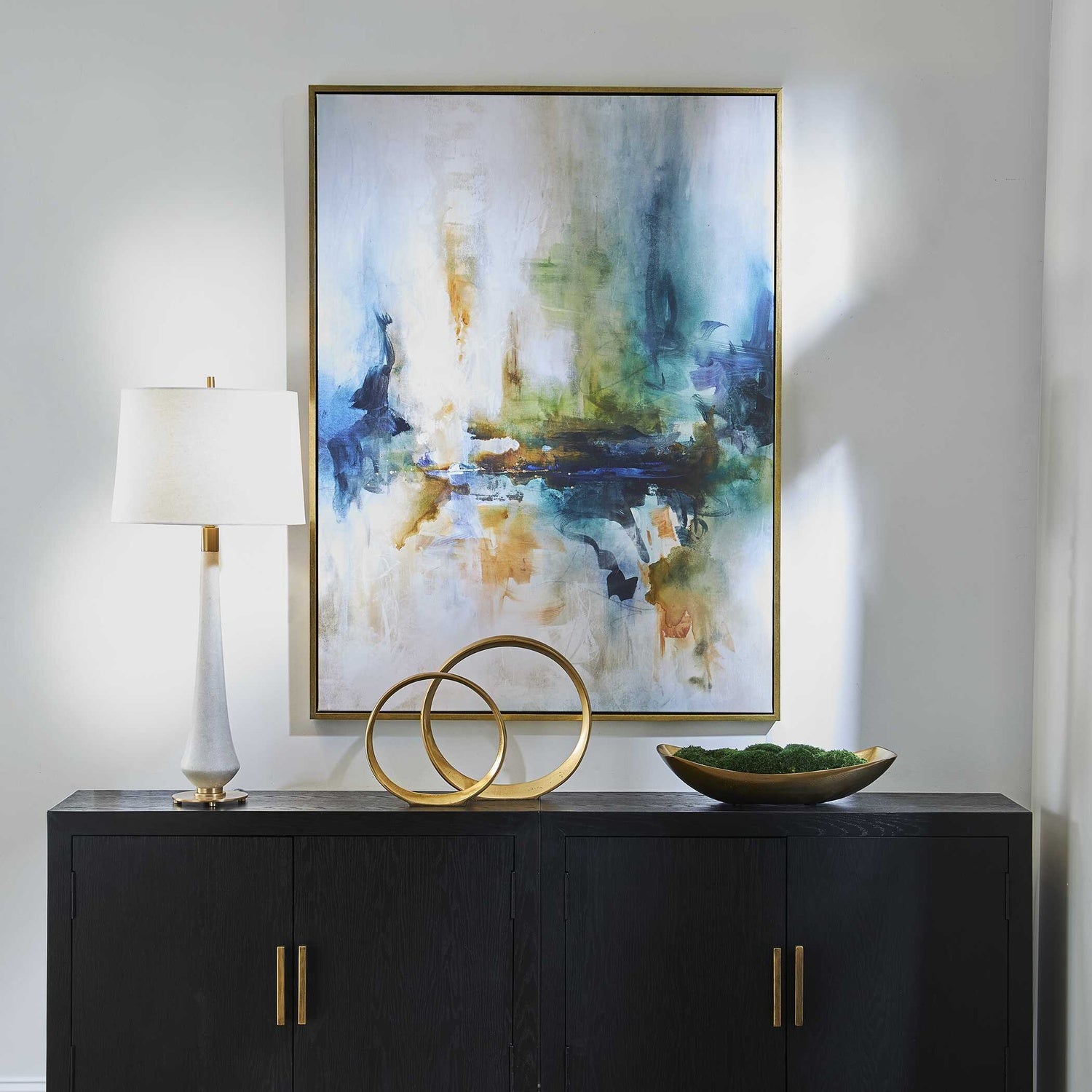 UTTERMOST Excursion Framed Abstract Art - Art