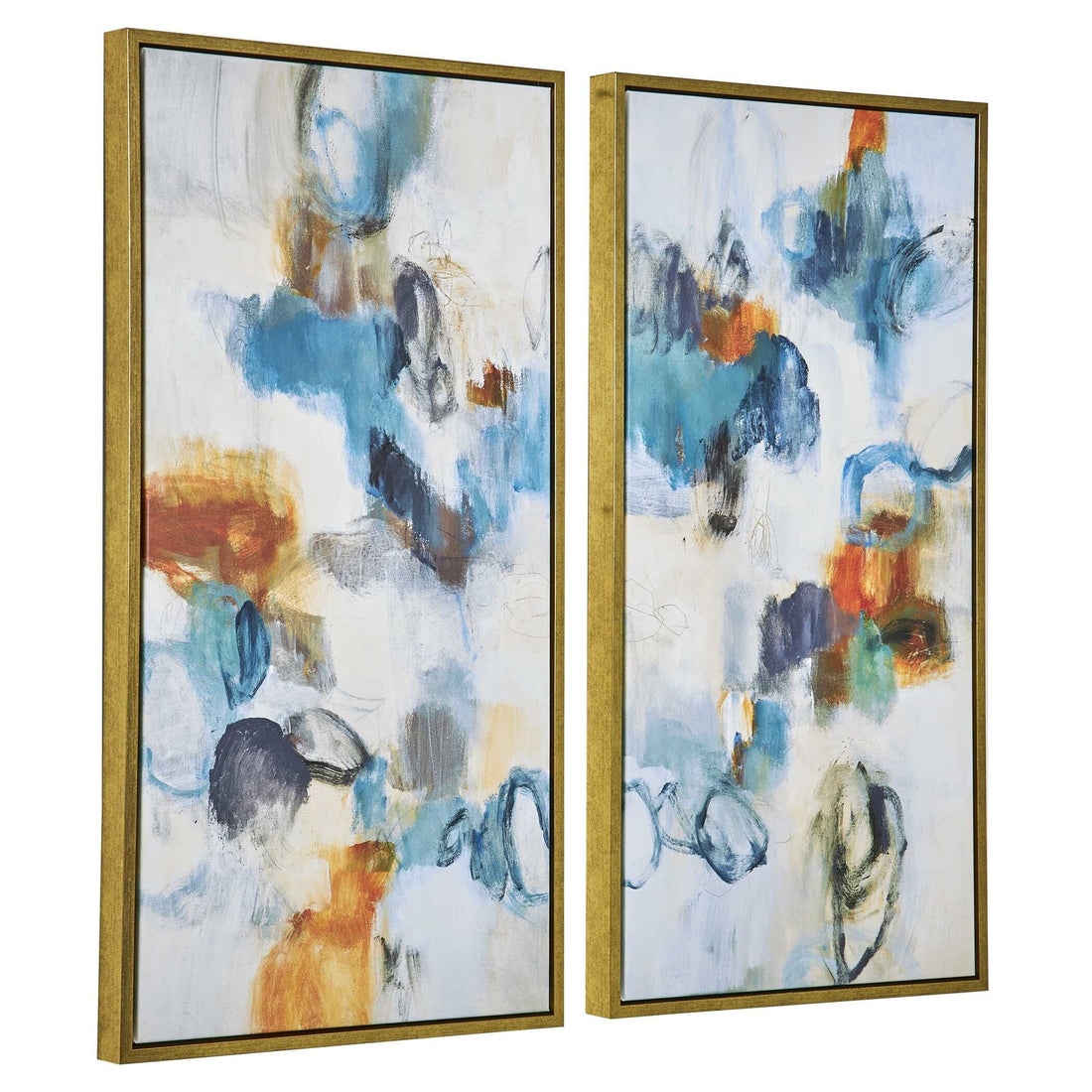 UTTERMOST Casual Moments Framed Abstract Art Set Of 2 - Art