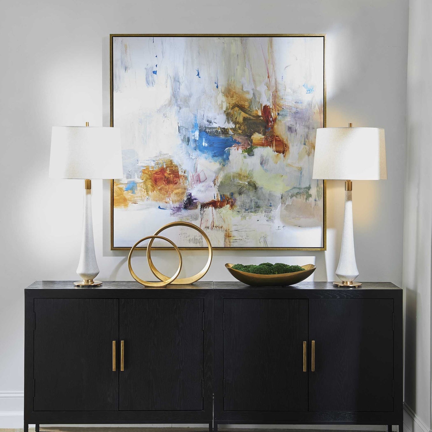 UTTERMOST In The Beginning Framed Abstract Art - Art
