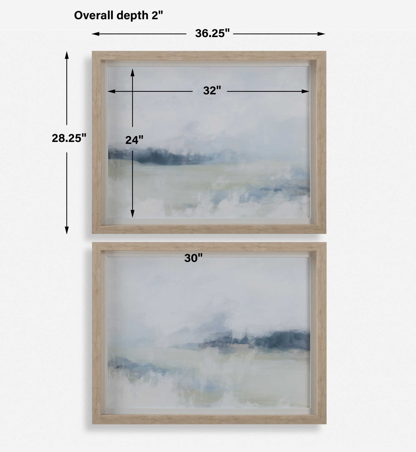 UTTERMOST Breezy Vista Framed Prints Set Of 2 - Art