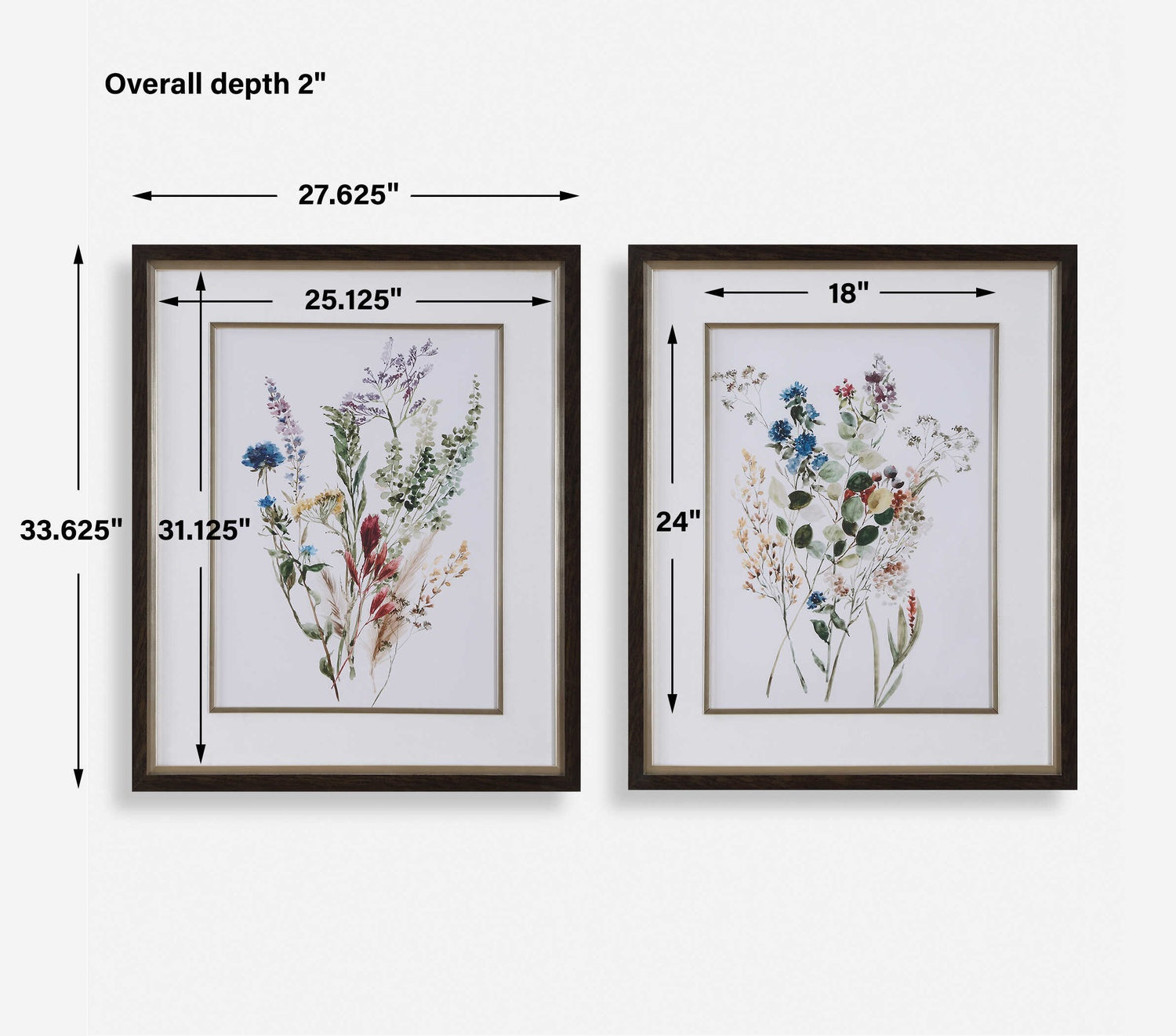 UTTERMOST DELICATE FLOWERS FRAMED PRINTS - Art