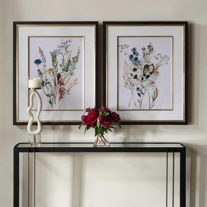UTTERMOST DELICATE FLOWERS FRAMED PRINTS - Art