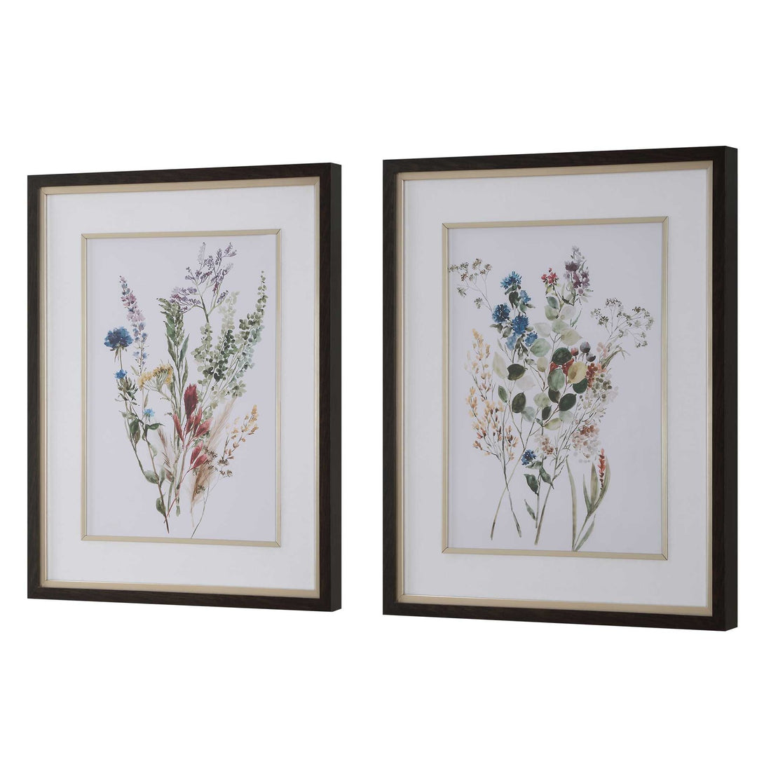 UTTERMOST Delicate Flowers Framed Prints Set Of 2 - Art