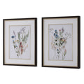 UTTERMOST Delicate Flowers Framed Prints Set Of 2 - Art