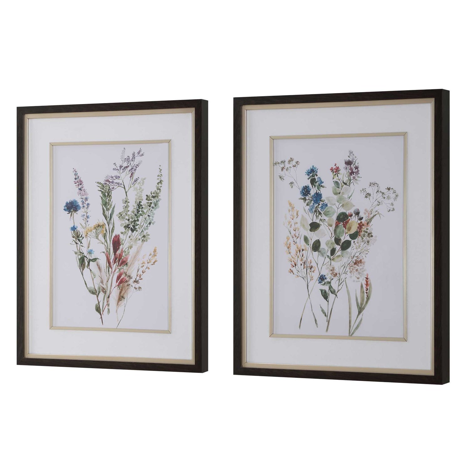 UTTERMOST Delicate Flowers Framed Prints Set Of 2 - Art