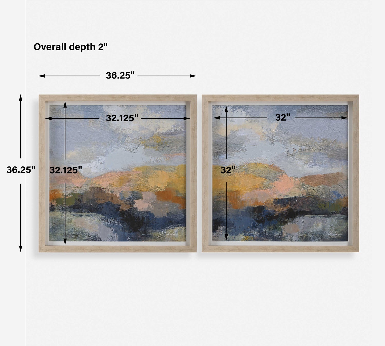 UTTERMOST Dusk Framed Prints Set Of 2 - Art