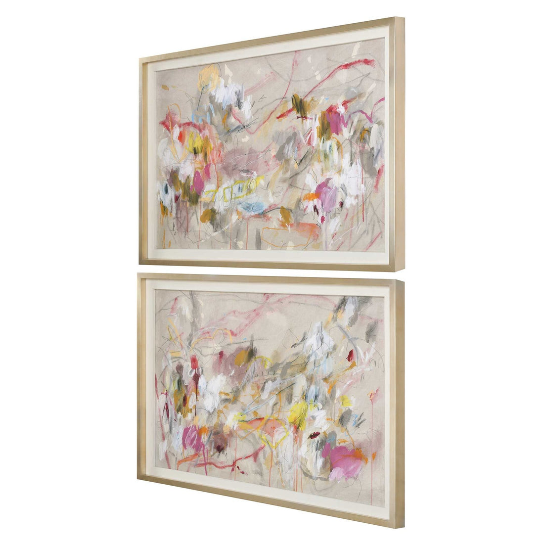UTTERMOST Metropolitan Rush Abstract Prints Set Of 2 - Art