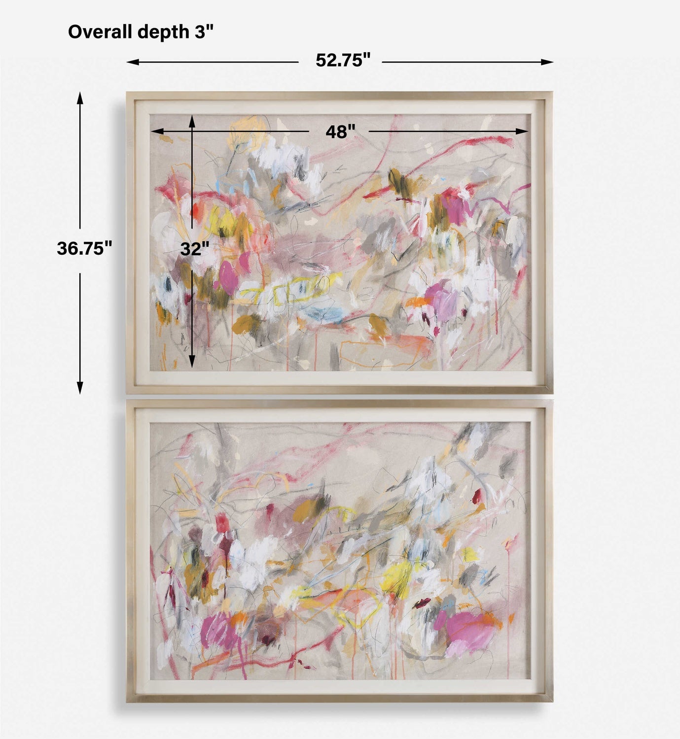 UTTERMOST METROPOLITAN RUSH ABSTRACT PRINTS - Art
