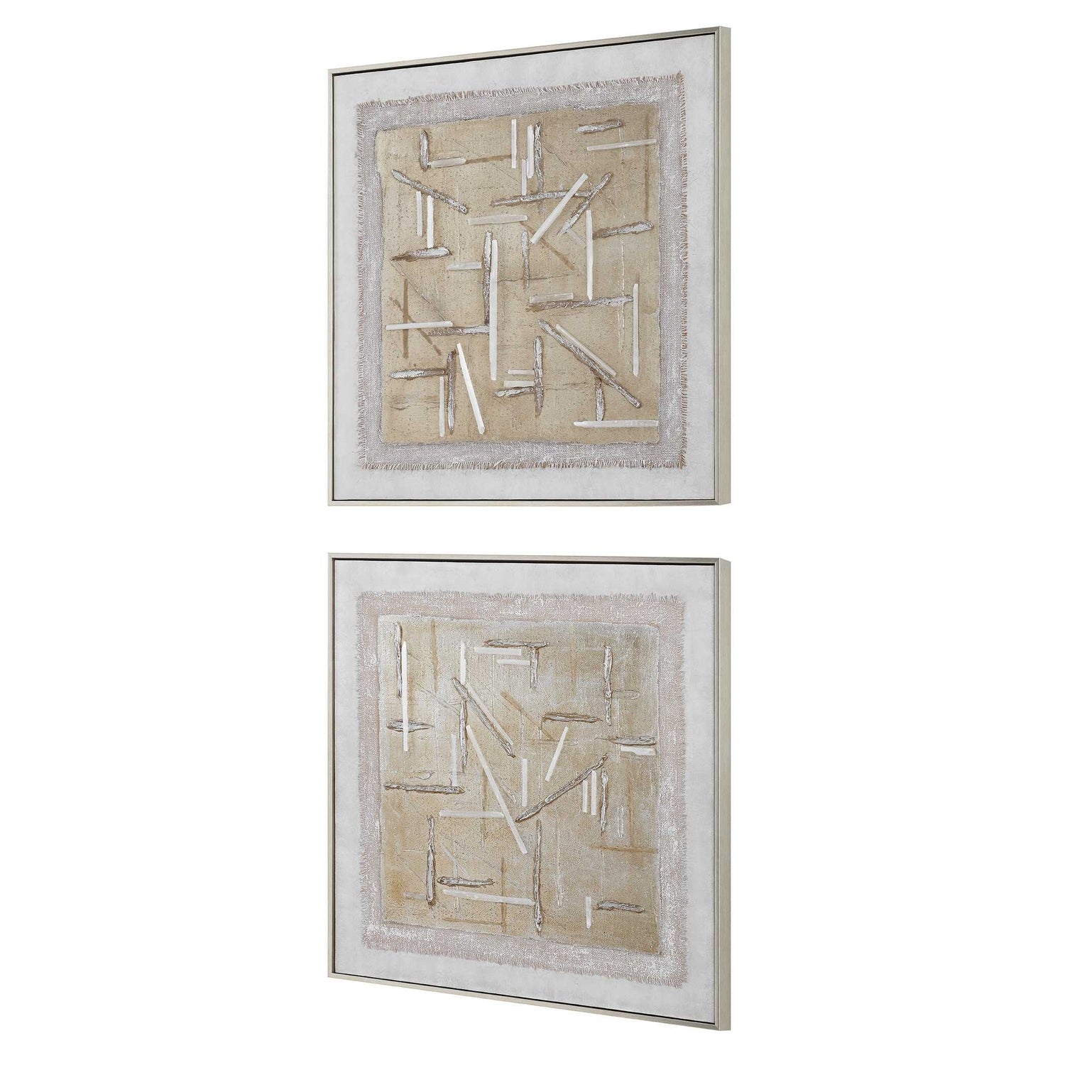 UTTERMOST Unpredictable Hand Painted Canvases Set Of 2 - Art